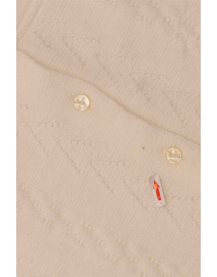 Bayer Γυναικεία Ζακέτα Crop UK 8 Small White Polyacrylic