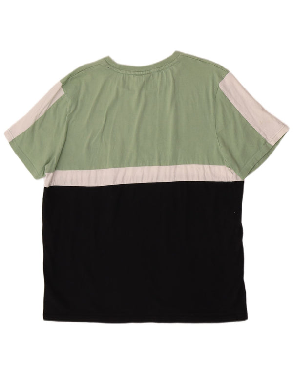 Γυναικείο γραφικό μπλουζάκι Fila Top UK 18 XL Πράσινο βαμβακερό μπλοκ
