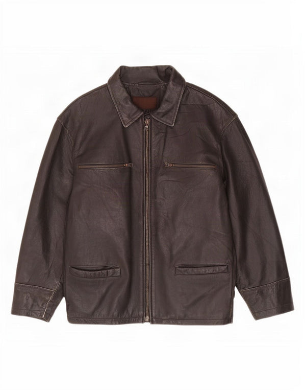 Bomb Boogie Ανδρικό Δερμάτινο Μπουφάν UK 36 Small Brown