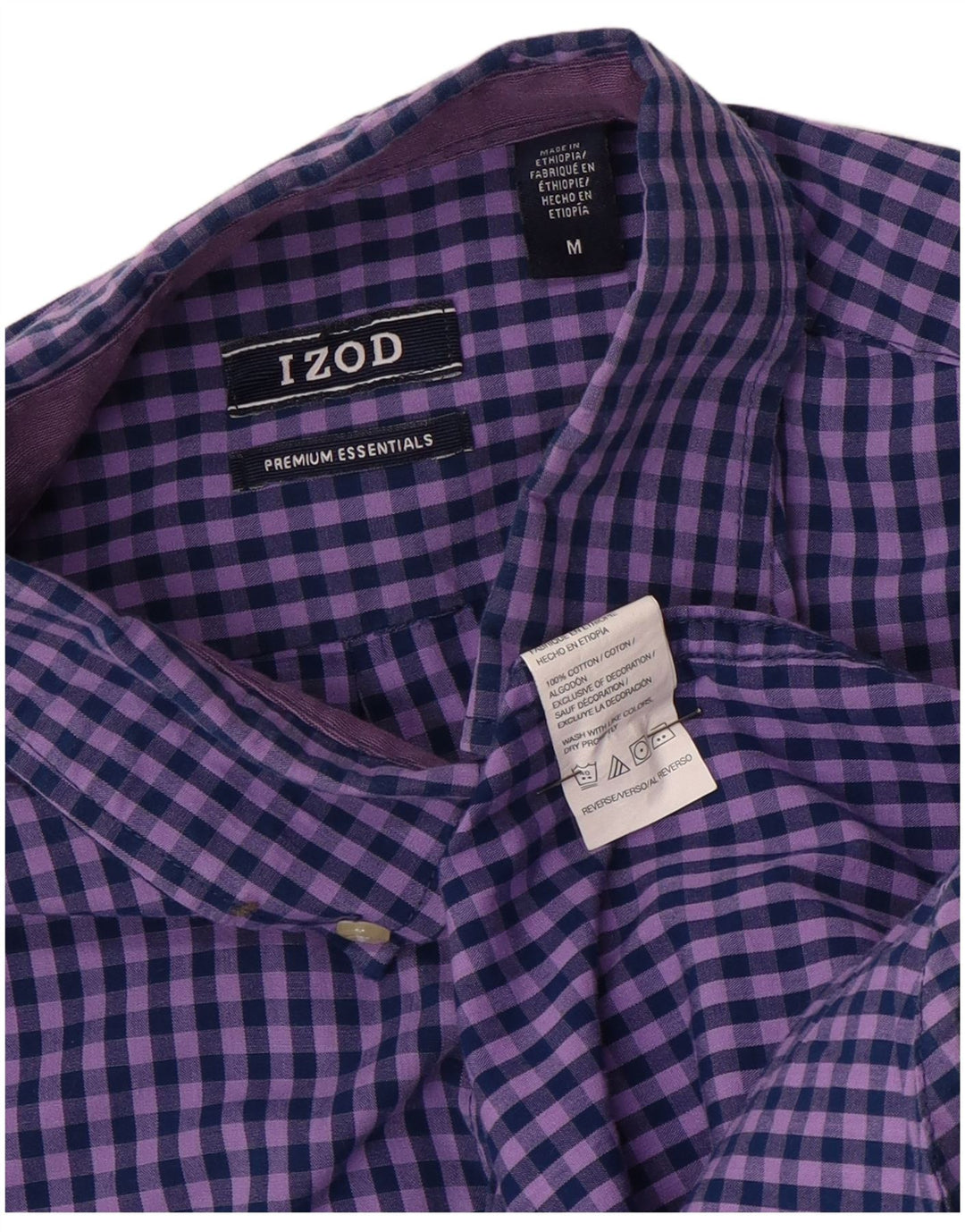Ανδρικό πουκάμισο IZOD, μεσαίο μωβ, βαμβακερό Gingham