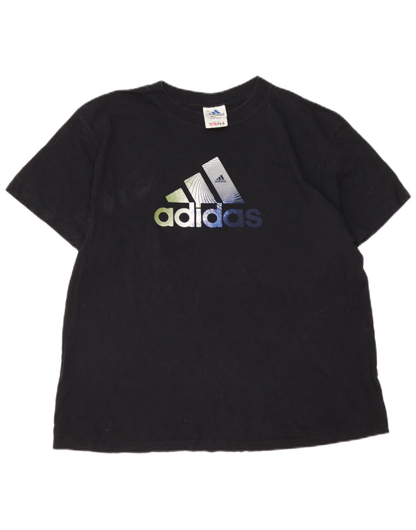 Ανδρικό γραφικό T-Shirt Adidas Top Medium Black Cotton Sports