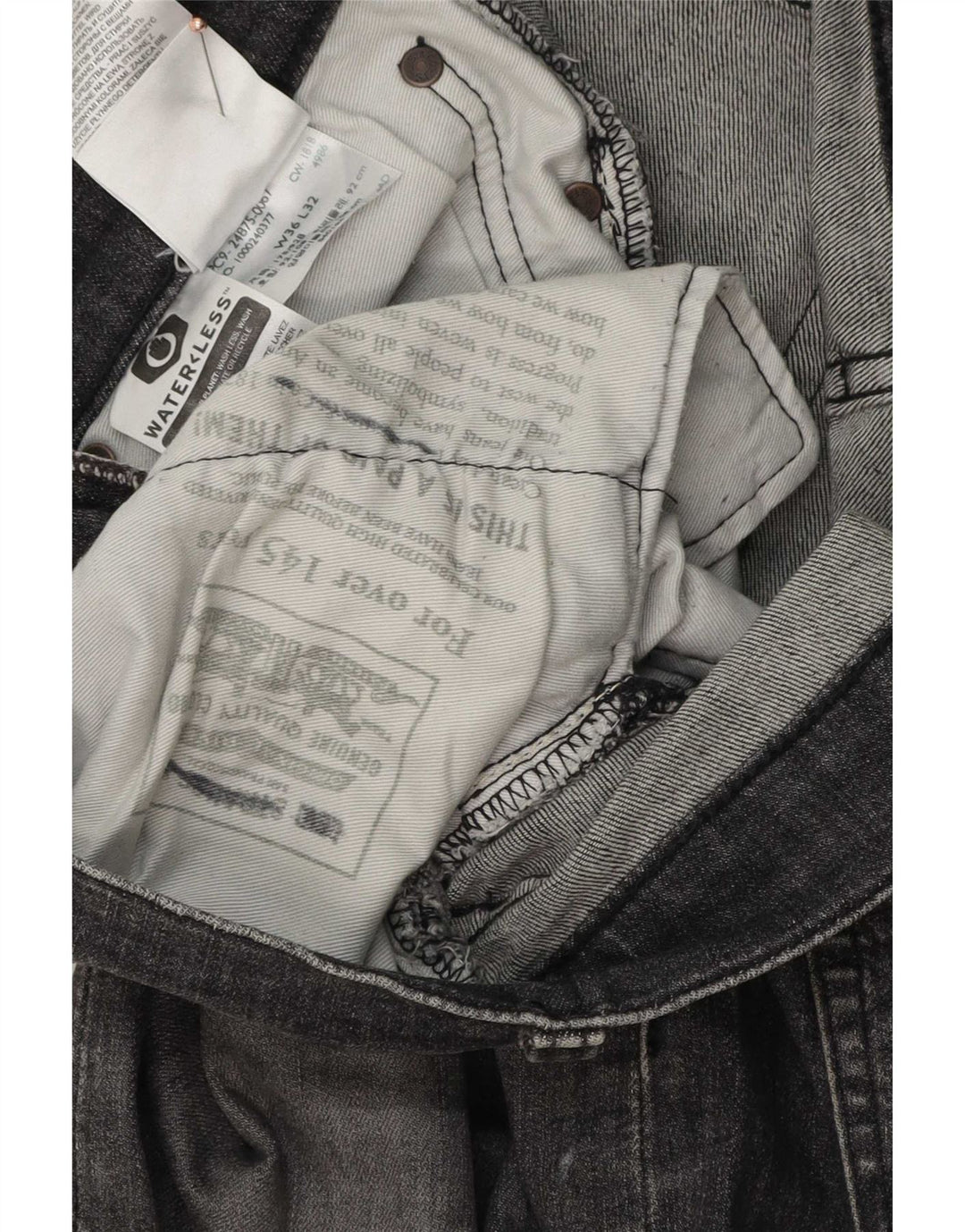Ανδρικό τζιν Levi's Slim W36 L32 Γκρι βαμβακερό