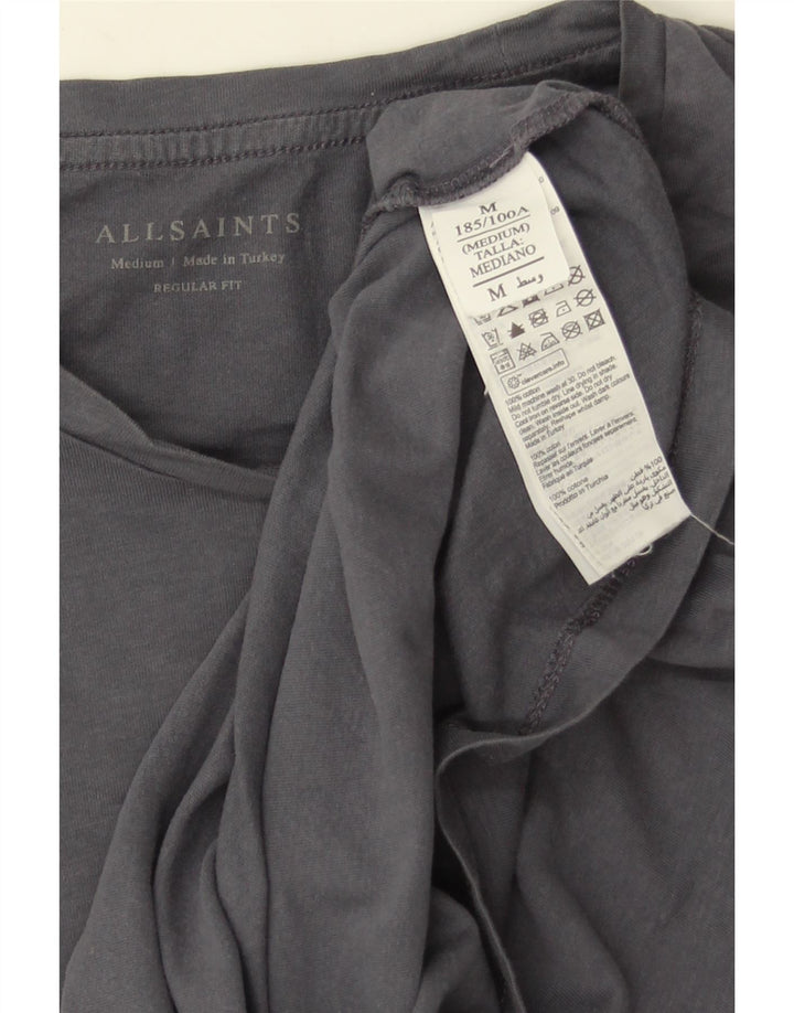 All Saints Ανδρικό T-Shirt με κανονική εφαρμογή Τοπ μεσαίο γκρι βαμβακερό