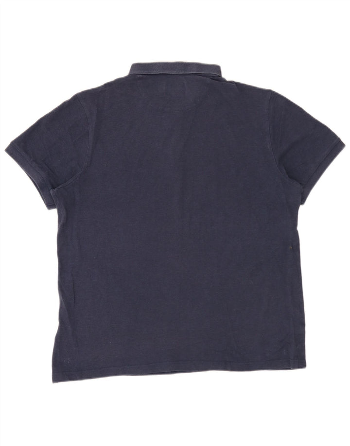 Farah Ανδρικό πουκάμισο Polo XL Navy Blue Cotton