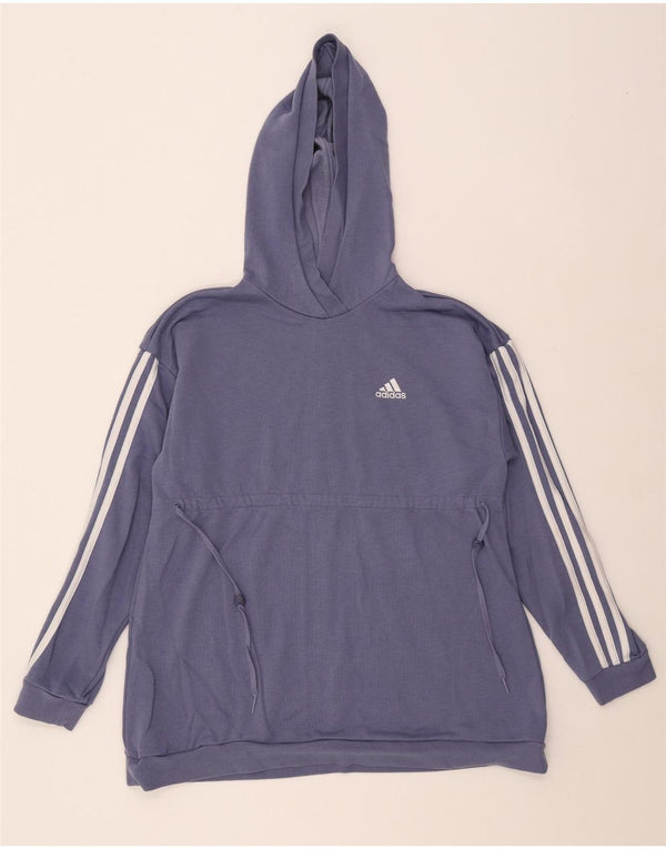 Adidas Γυναικείο Hoodie Jumper UK 8/10 Μικρό μωβ βαμβακερό