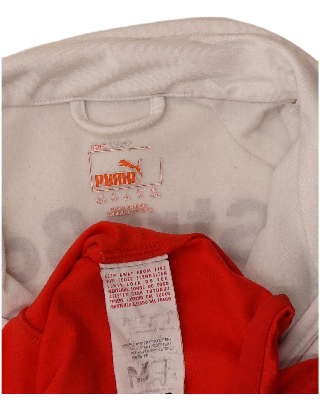 Puma Boys Graphic αθλητική φόρμα Top Jacket 15-16 Years Red Colourblock