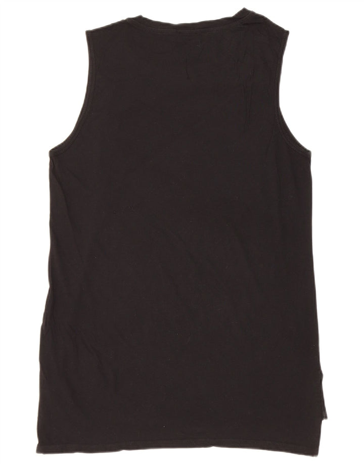 Γυναικείο γραφικό γιλέκο Benetton τοπ UK 14 Medium Black Butterfly