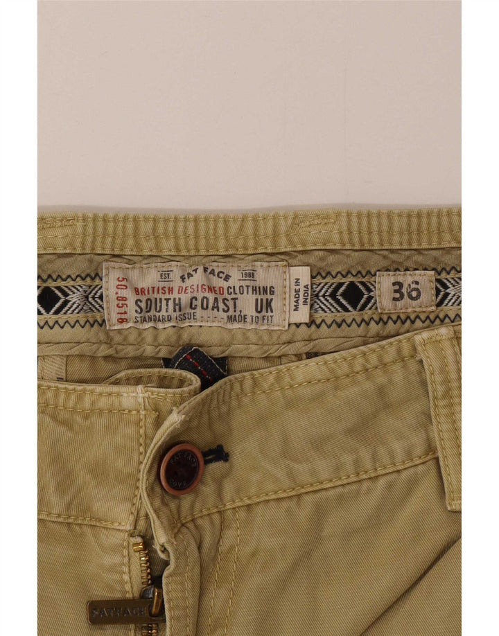 Ανδρικό σορτς Chino Fat Face W36 μεγάλο βαμβακερό χακί