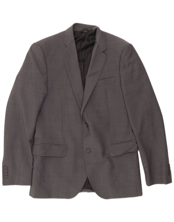 Calvin Klein Ανδρικό σακάκι με 2 κουμπιά μπλέιζερ IT 46 Small Grey Polyester