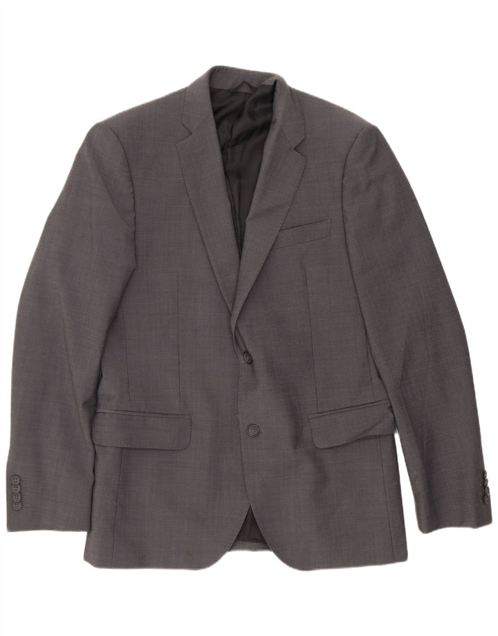 Calvin Klein Ανδρικό σακάκι με 2 κουμπιά μπλέιζερ IT 46 Small Grey Polyester