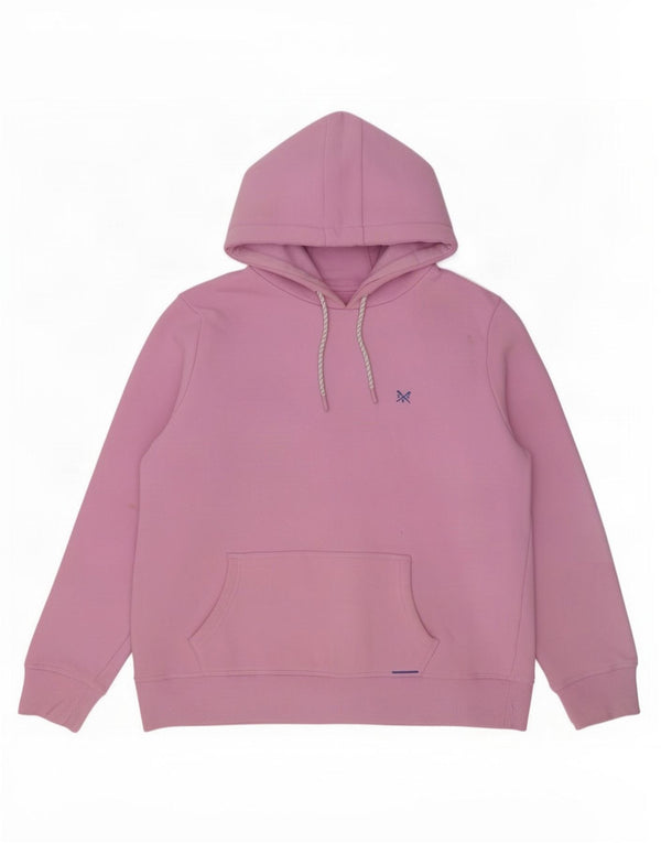 Crew Clothing Γυναικεία Hoodie Jumper UK 14 Large Pink Cotton