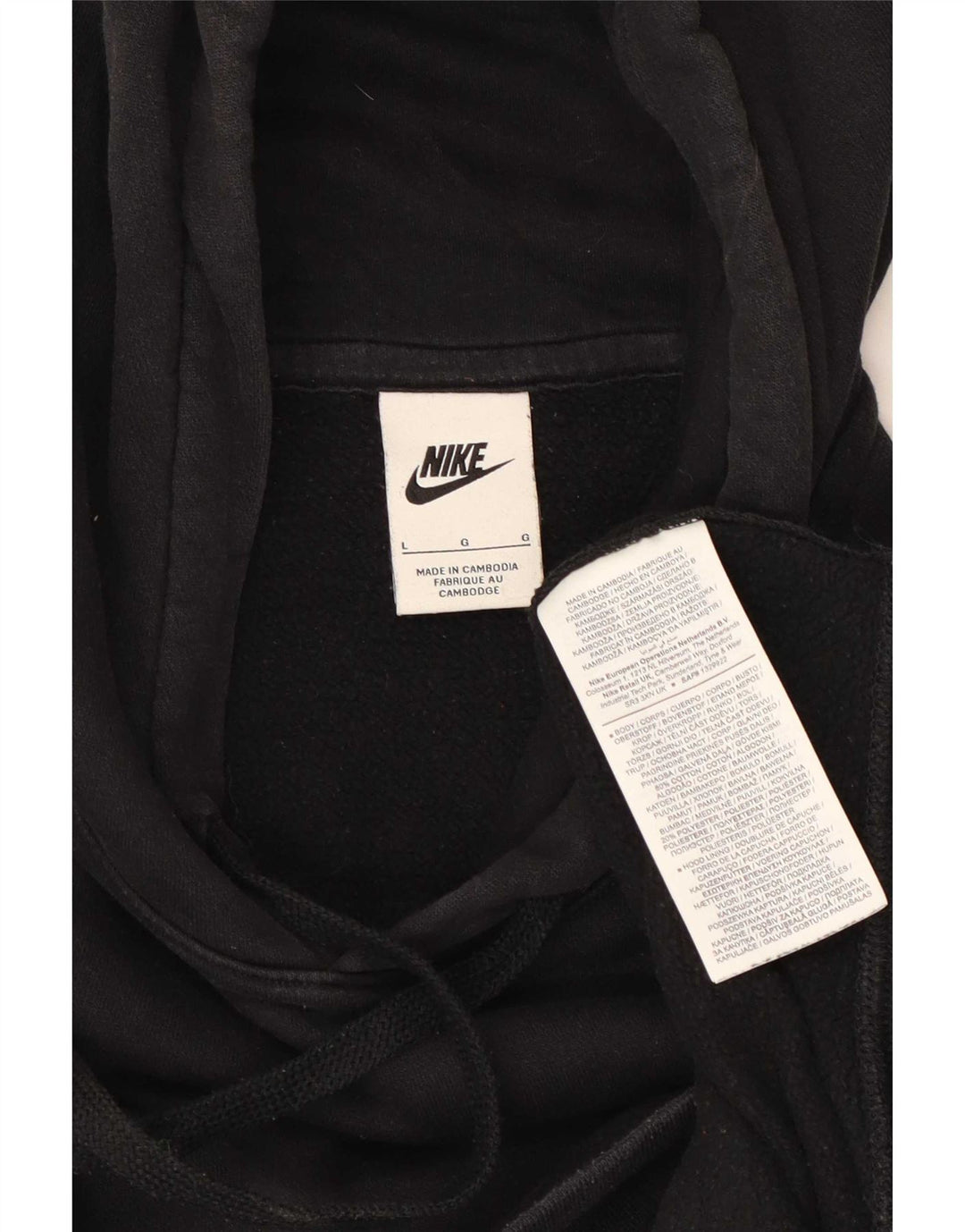Ανδρικό φούτερ Nike, μεγάλο μαύρο βαμβακερό