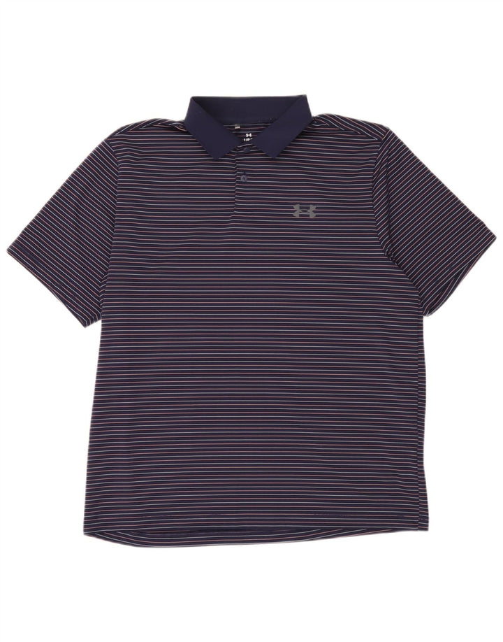 Under Armour Ανδρικό πουκάμισο Polo Large Navy Blue Pinstripe Polyester