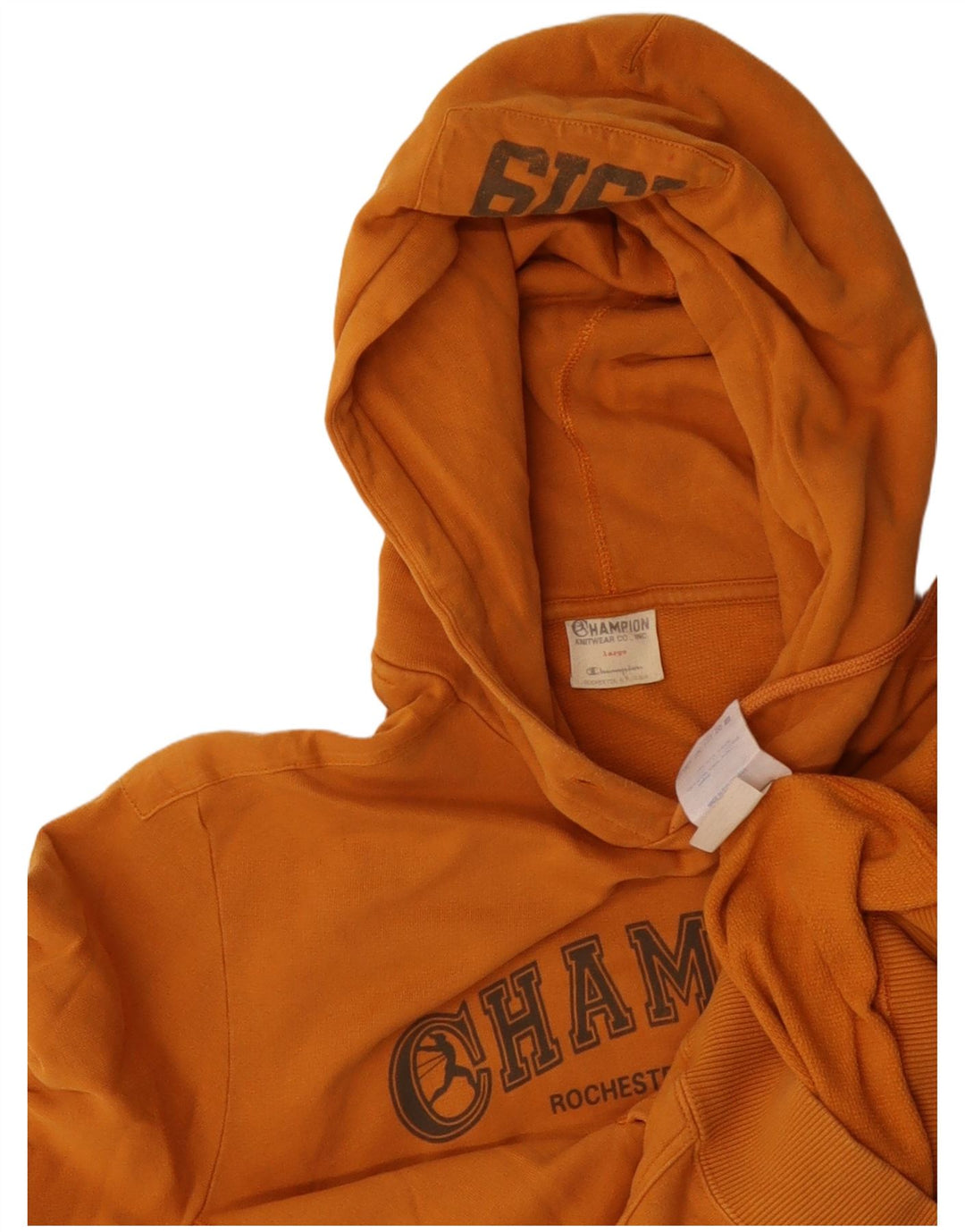 Ανδρικό Champion Graphic Hoodie Jumper Μεγάλο Κίτρινο Βαμβακερό