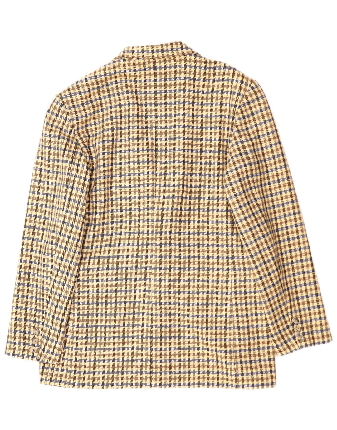 ALBA FORNARI Γυναικείο Longline Blazer Jacket UK 14 Medium Beige Gingham