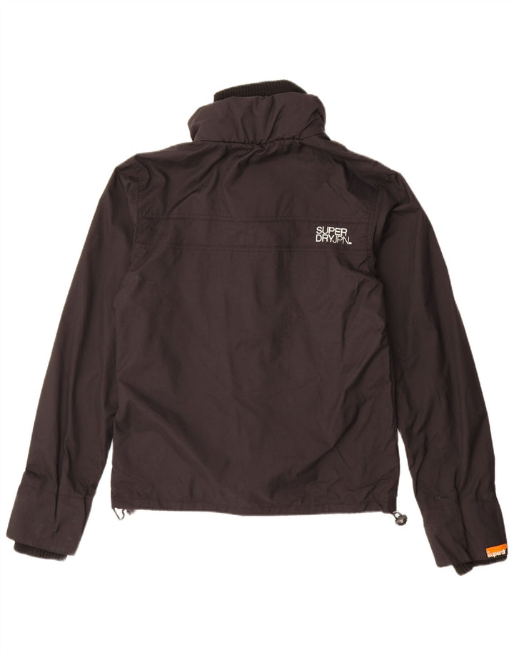 Superdry Ανδρικό γραφικό μπουφάν βροχής UK 36 Small Black Nylon