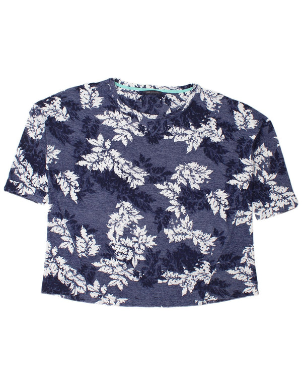 Marks & Spencer Γυναικείο T-Shirt Top UK 22 3XL Blue Floral Polyester