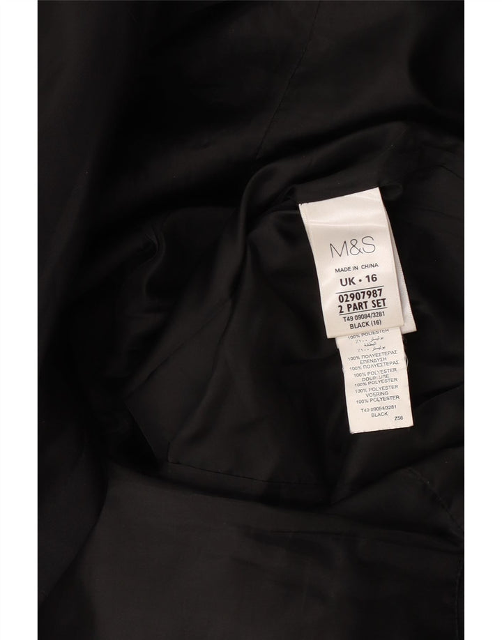 Marks & Spencer Γυναικεία καμπαρντίνα UK 16 Large Black Polyester