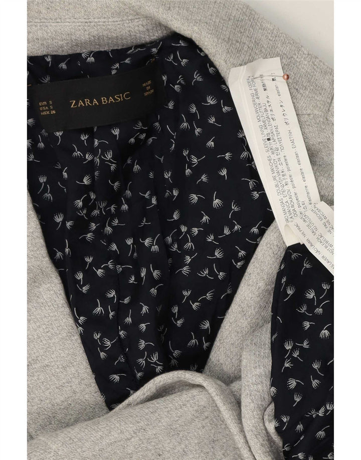 Zara Γυναικείο σακάκι 1 κουμπιού σακάκι UK 10 Small Grey Polyester