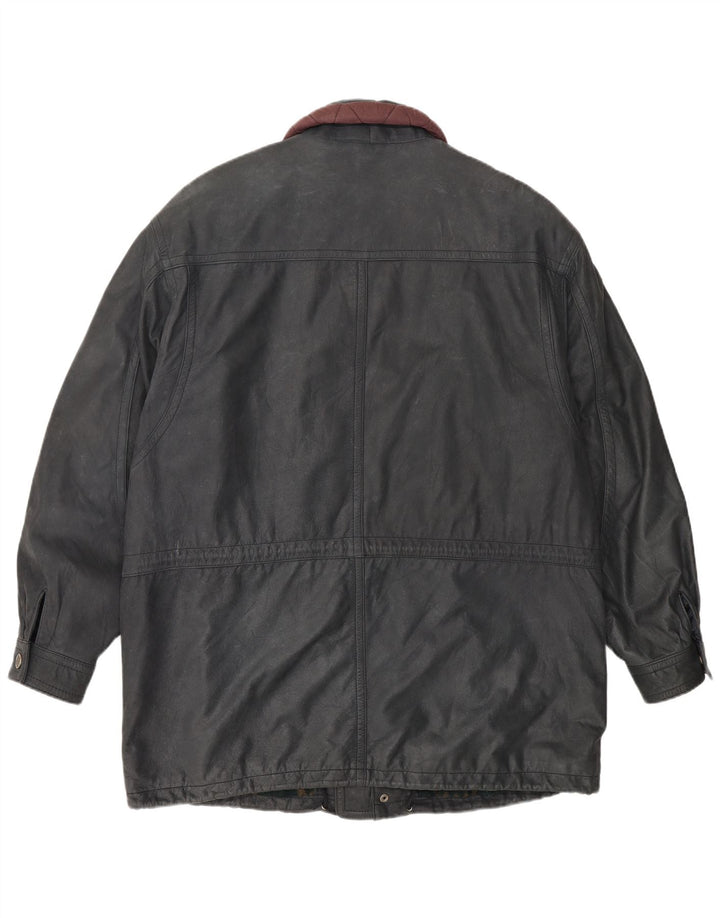 Vintage Ανδρικό Δερμάτινο Μπουφάν IT 50 Large Grey