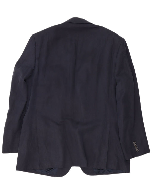 Marks & Spencer Ανδρικό σακάκι μπλέιζερ UK 46 XL Navy Blue Silk