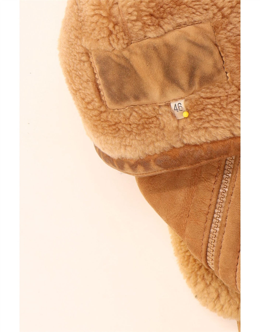 Vintage Γυναικείο Shearling Jacket IT 46 Large Beige Leather