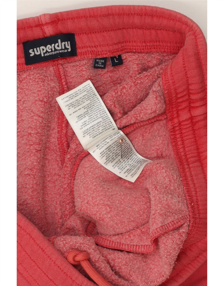 Ανδρικό αθλητικό σορτς Superdry, μεσαίο κόκκινο βαμβακερό