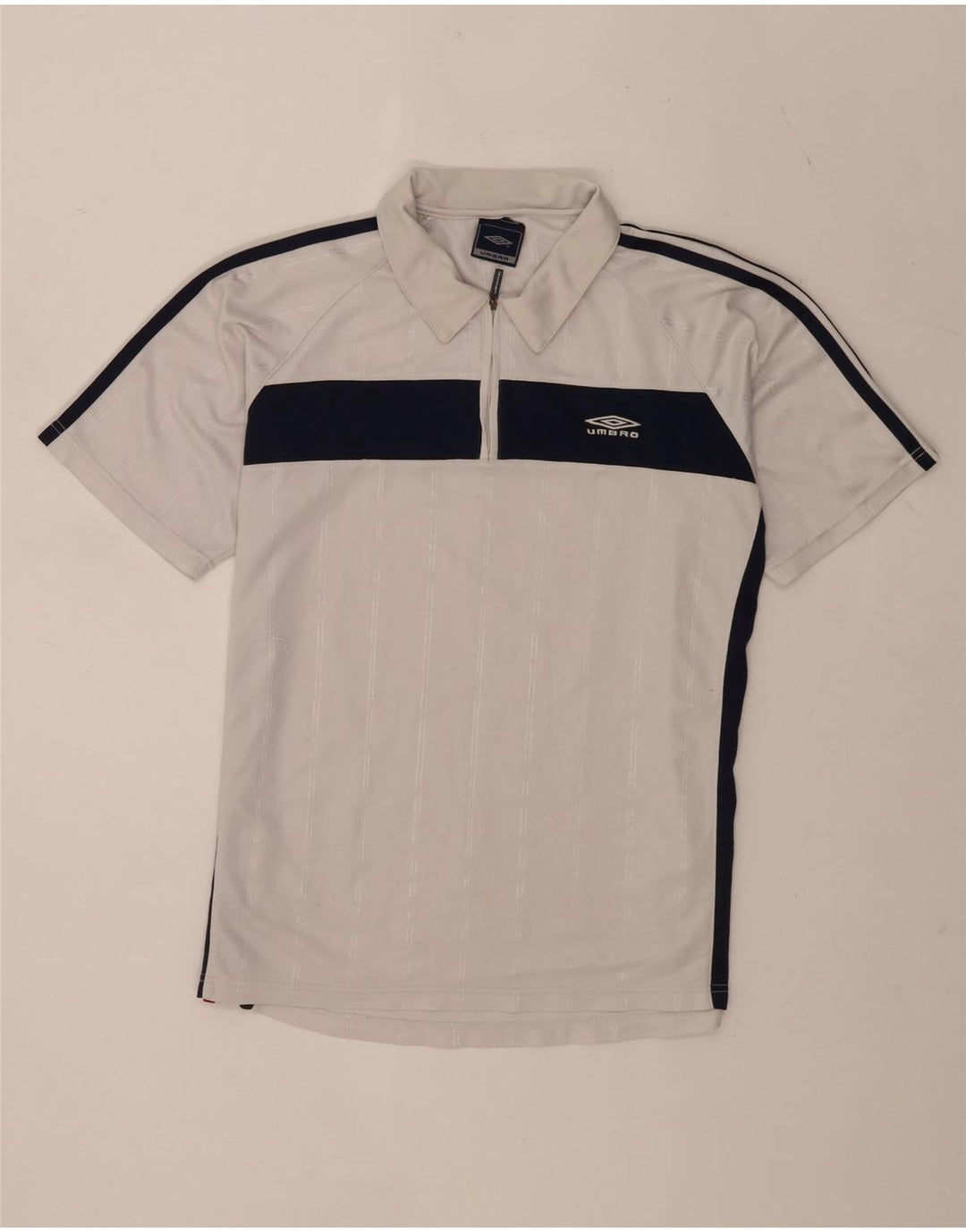 Ανδρικό πουκάμισο πόλο Umbro, μεσαίο λευκό χρώμα