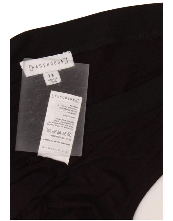 WAREHOUSE Γυναικείο Crop Vest Top UK 14 Medium Black Viscose