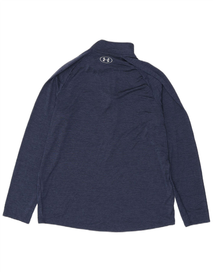 Ανδρική φόρμα αθλητικής φόρμας Under Armor Heat Gear με λαιμόκοψη πουλόβερ στο επάνω μέρος Large Navy Blue