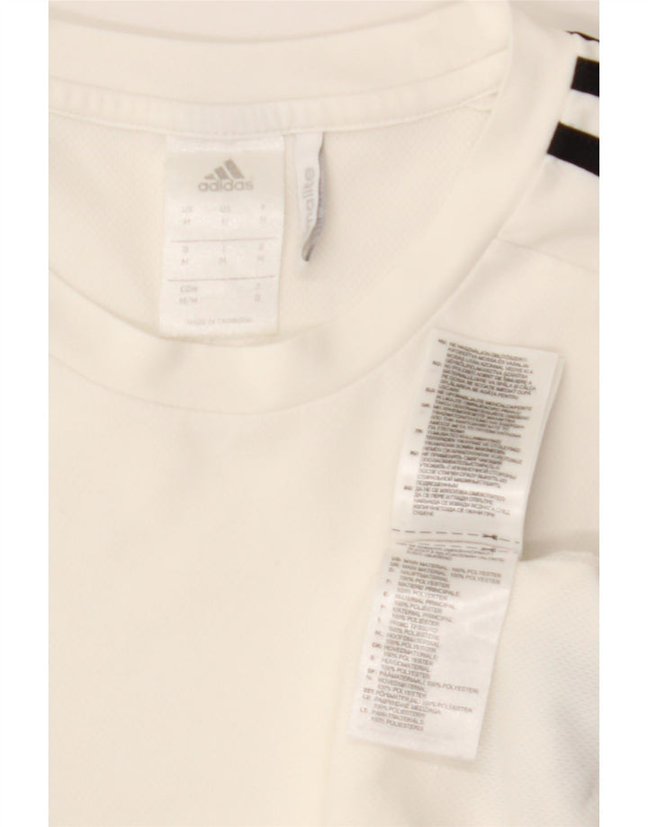 Ανδρικό T-Shirt Climalite ADIDAS Top Medium White Colorblock Πολυεστέρας