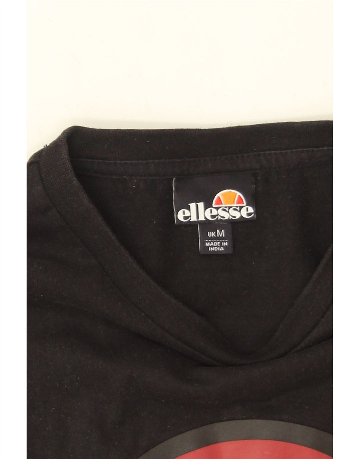 Ανδρικό γραφικό T-Shirt Ellesse Top Medium Μαύρο