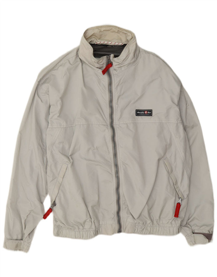 Murphy & Nye Mens Windbreaker Jacket UK 38 Medium Grey Polyamide