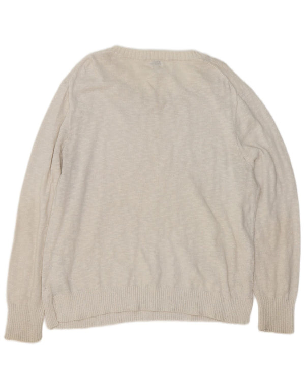 Γυναικείο πουλόβερ J. Crew Boat Neck Jumper UK 18 XL White Flecked Cotton
