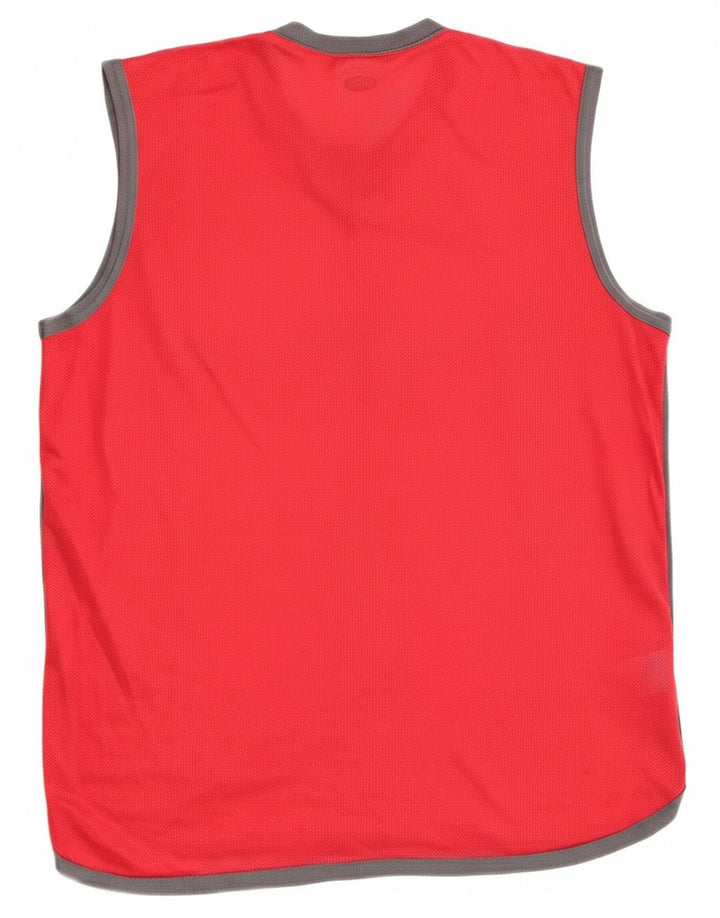 Ανδρικό γραφικό γιλέκο Adidas Top μεγάλο κόκκινο πολυεστέρα
