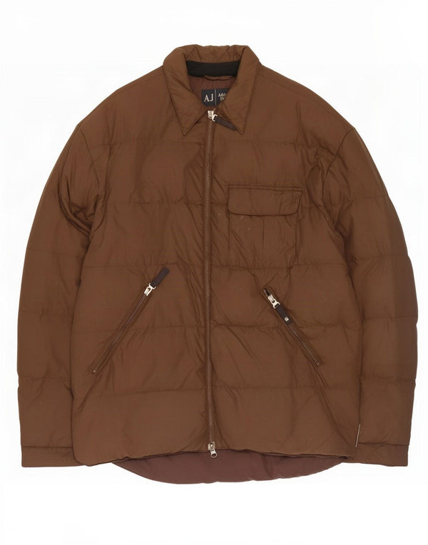 Armani Ανδρικό μπουφάν με επένδυση UK 44 2XL καφέ πολυαμίδιο