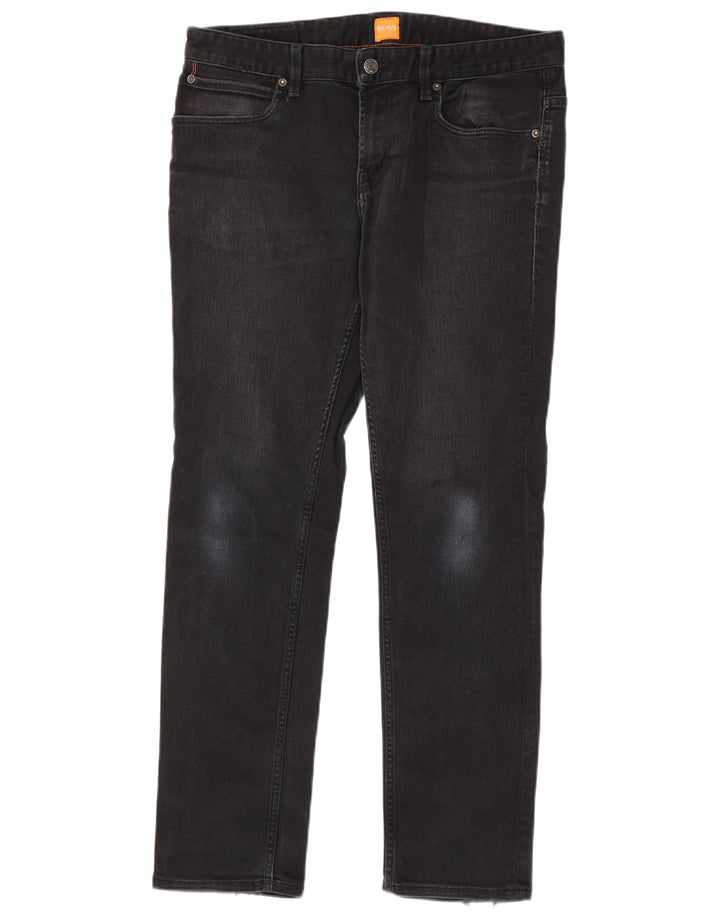 Ανδρικό τζιν Hugo Boss Slim W34 L32 Μαύρο βαμβακερό