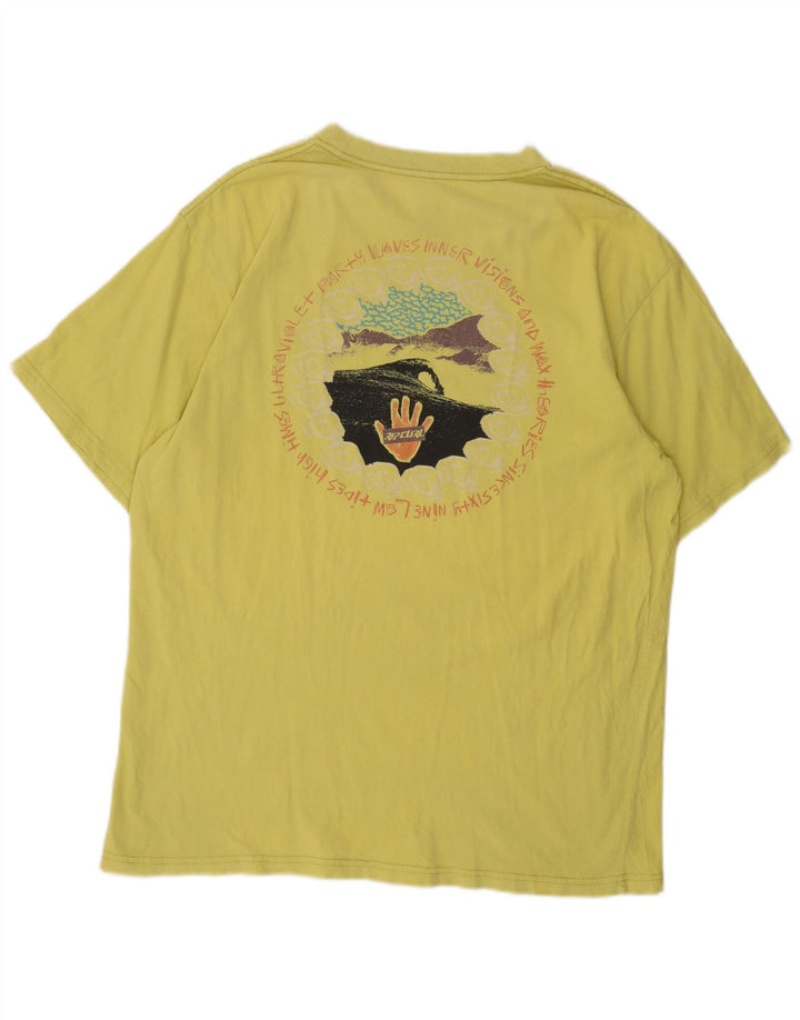 Ανδρικό γραφικό μπλουζάκι Rip Curl Top μεγάλο κίτρινο