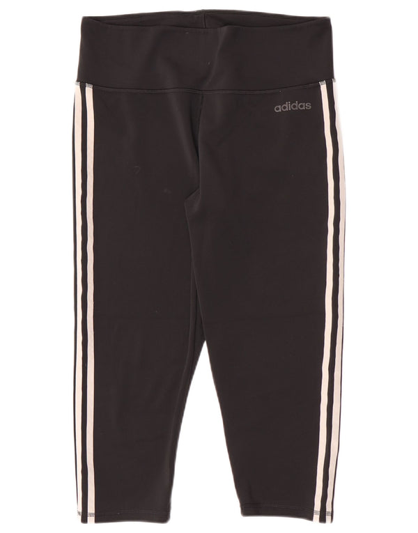 Adidas Γυναικεία κολάν Capri Climalite UK 16/18 μεγάλο μαύρο πολυεστέρα