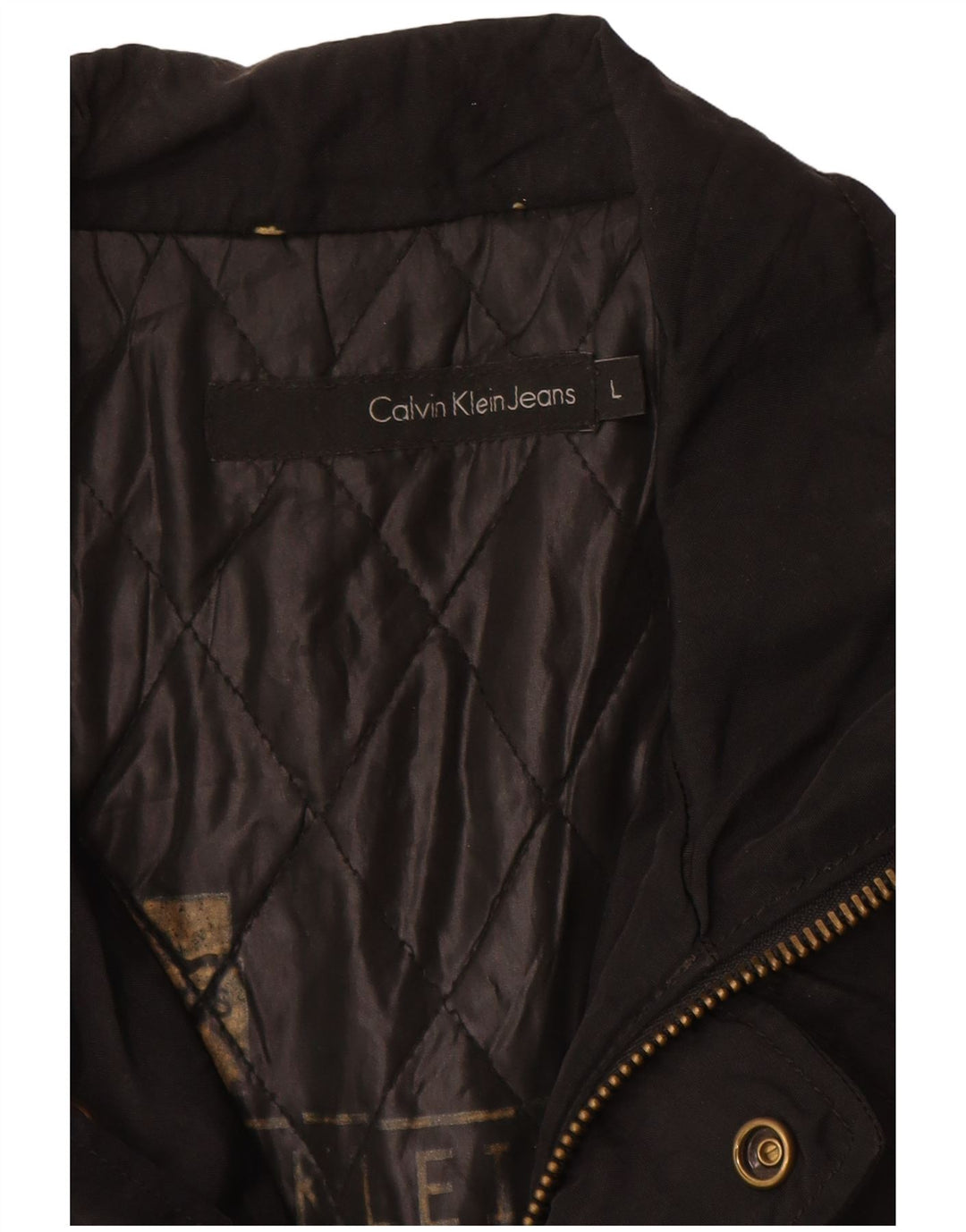 Calvin Klein Jeans Ανδρικό Military Jacket UK 40 Large Black Nylon