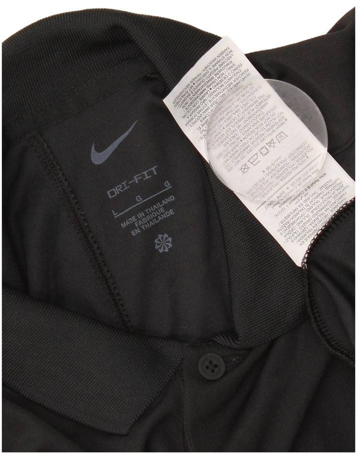 Ανδρικό μπλουζάκι Nike Dri Fit Polo μεγάλο μαύρο πολυεστέρα