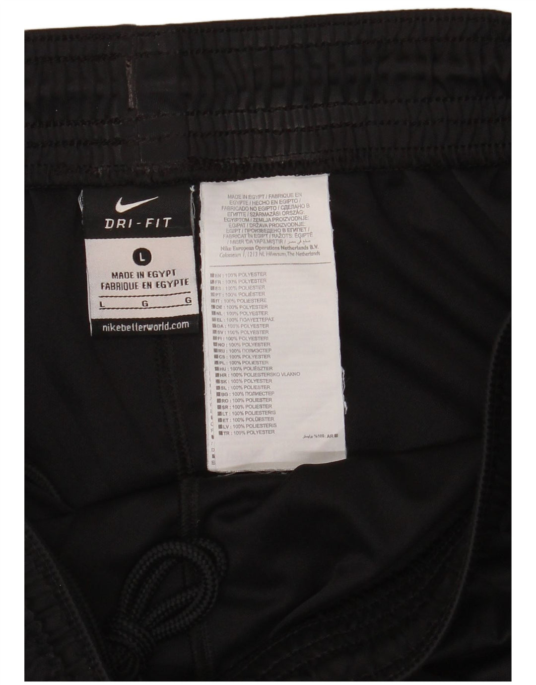 Ανδρικό αθλητικό σορτς Nike Dri Fit, μεγάλο μαύρο πολυεστέρα