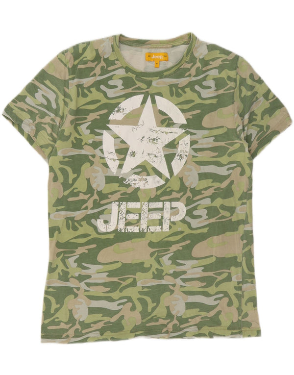 Ανδρικό γραφικό T-Shirt Jeep Top XL Πράσινο Καμουφλάζ