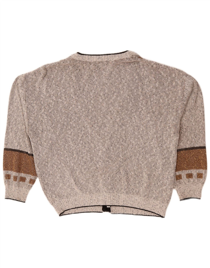 Ανδρικό πουλόβερ με ζακέτα Maria Jose XL Grey Colourblock