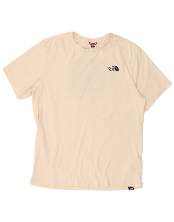 The North Face Mens Slim Fit Graphic T-Shirt Top μεγάλο μπεζ βαμβακερό