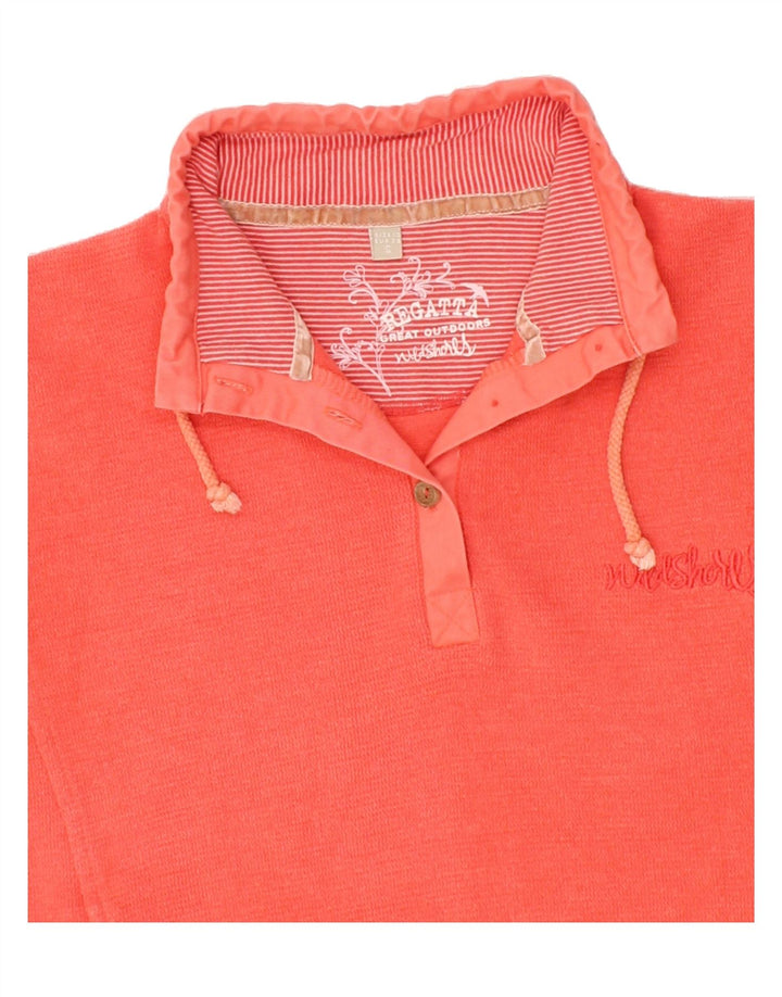 REGATTA Womens Button Neck Sweatshirt Jumper UK 10 Small Pink Cotton Vintage Regatta and Second-Hand Regatta from Messina Hembry 
