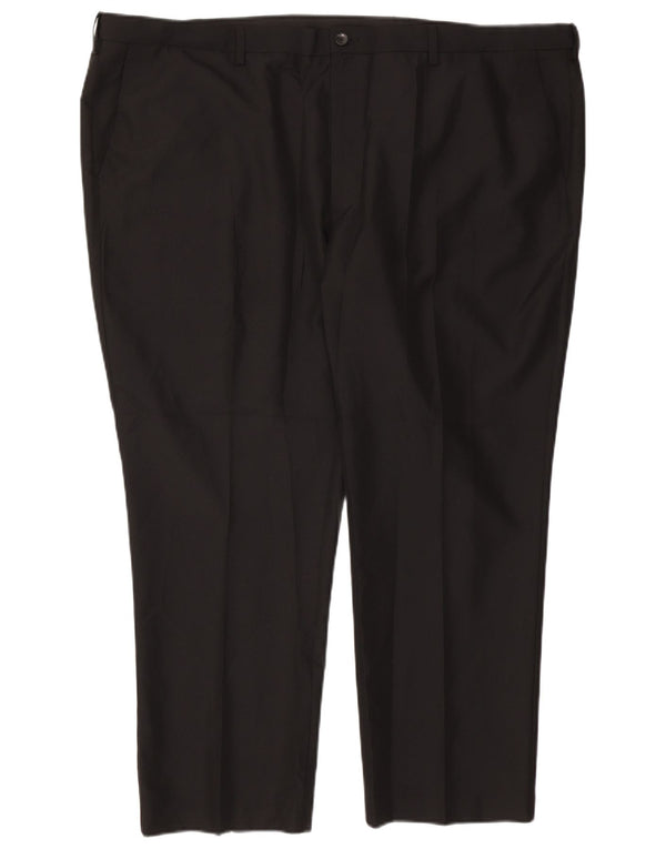 Marks & Spencer Ανδρικό παντελόνι Chino με κανονική εφαρμογή W50 L29 μαύρο πολυεστέρα