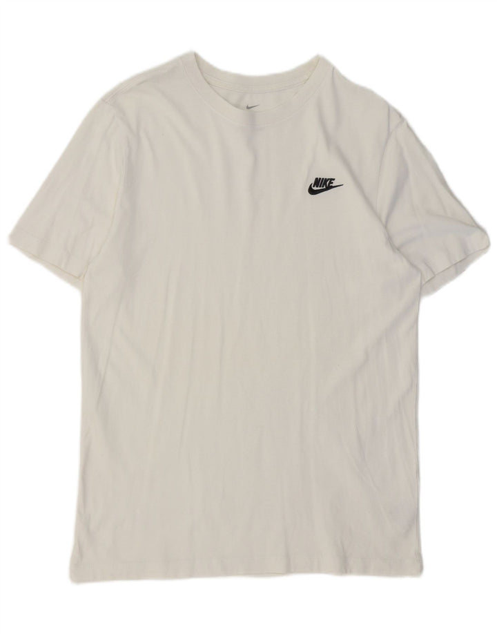 Ανδρικό μπλουζάκι Nike, μεσαίο λευκό βαμβακερό