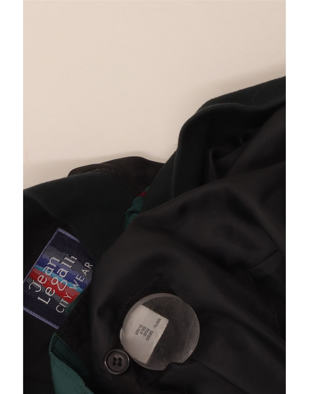 JEAN LEGALLI Ανδρικό Bomber Jacket UK 42 XL Green Colourblock Silk