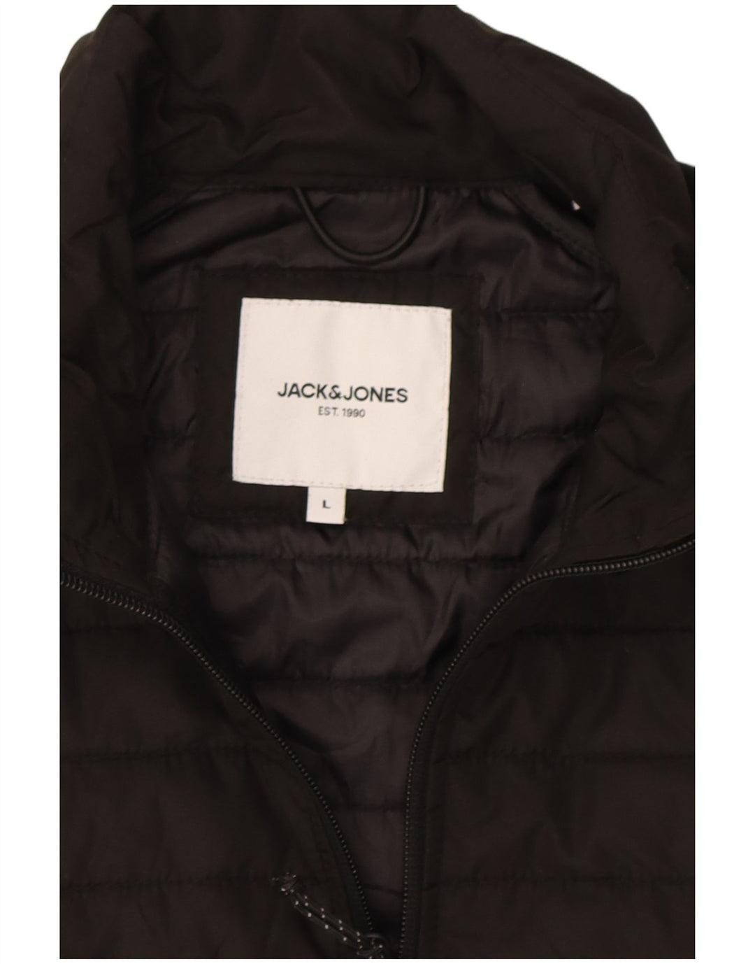 Jack & Jones Ανδρικά padded Gilet UK 40 Large Black Colourblock Polyester